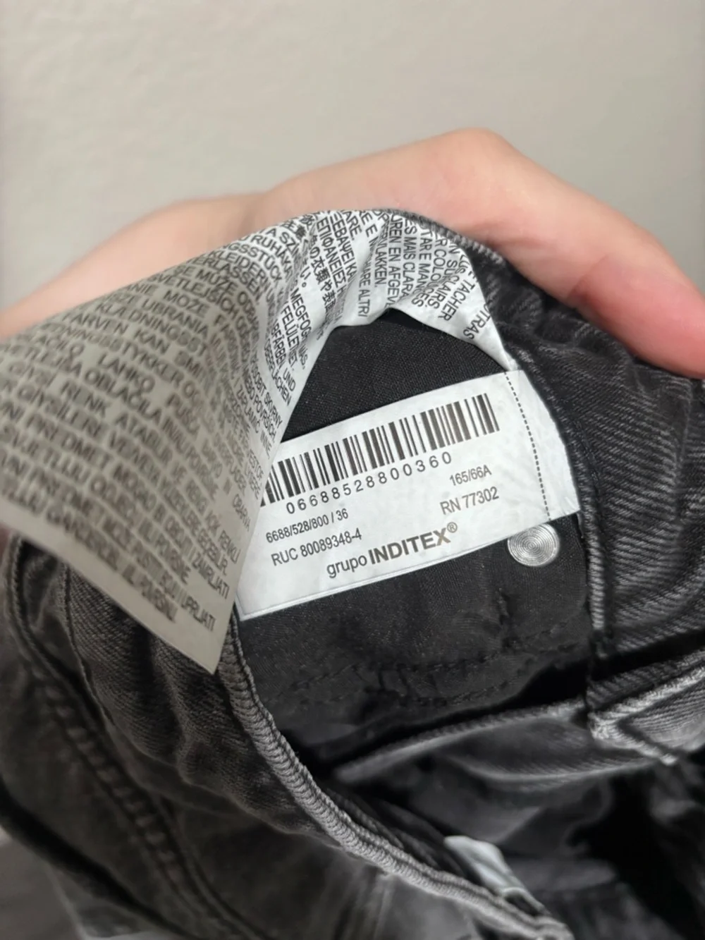 Zara Black High Rise Wide Leg Jeans Size 4 - Picture 6 of 7